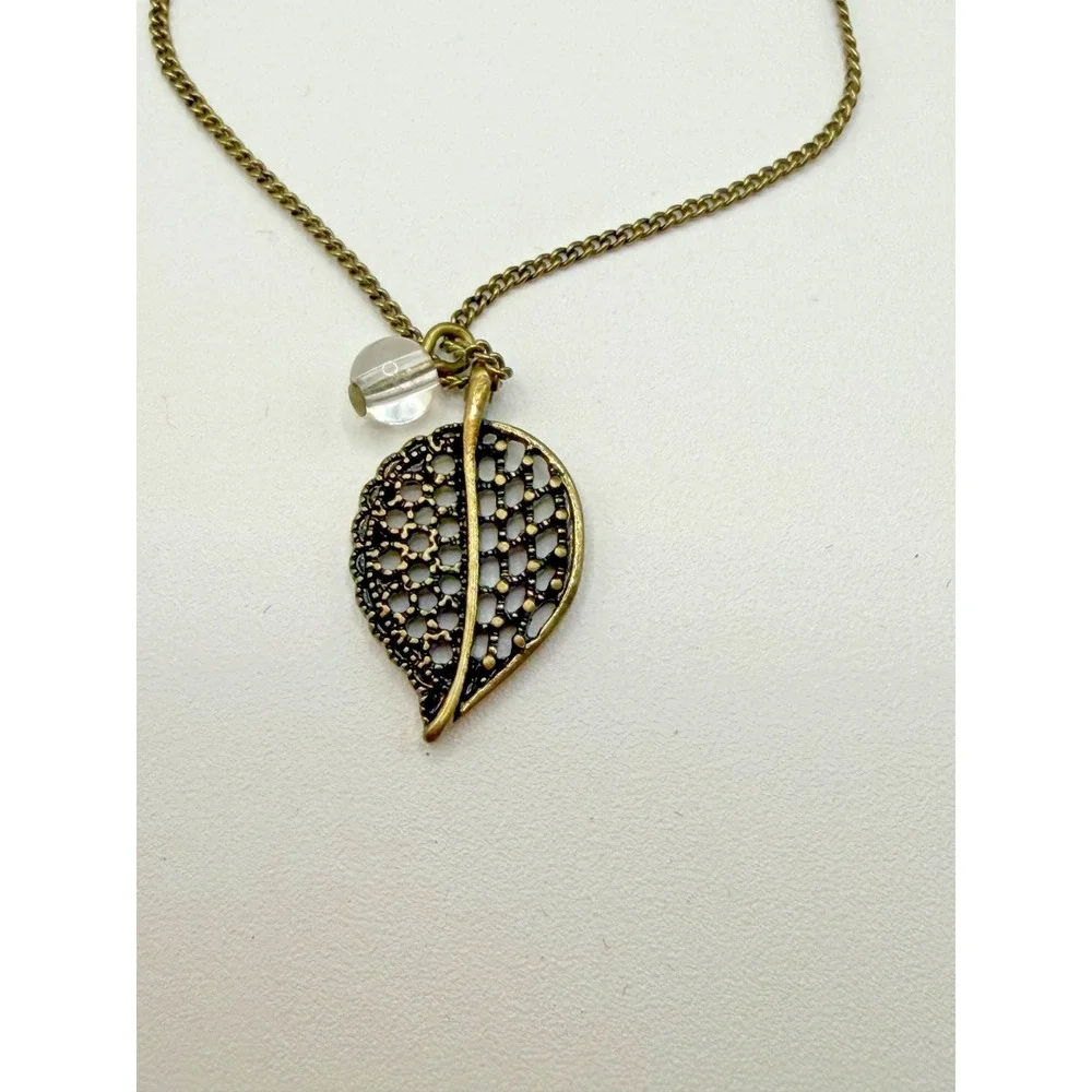 AVON Filigree Leaf Necklace, Earrings, Bracelet ~ 3 Piece Set‎ Gold Tone NEW